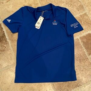 Adidas blue polo shirt